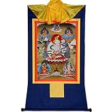 VHJdtE Seidenschriftrollen, Vintage-Wandteppich mit weißer Tara-Tradition, handgefertigt(Blu,S)
