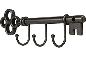 Vintage Key Holder Wall Mounted, Entryway Key Hook Rack(Bronze Grey)