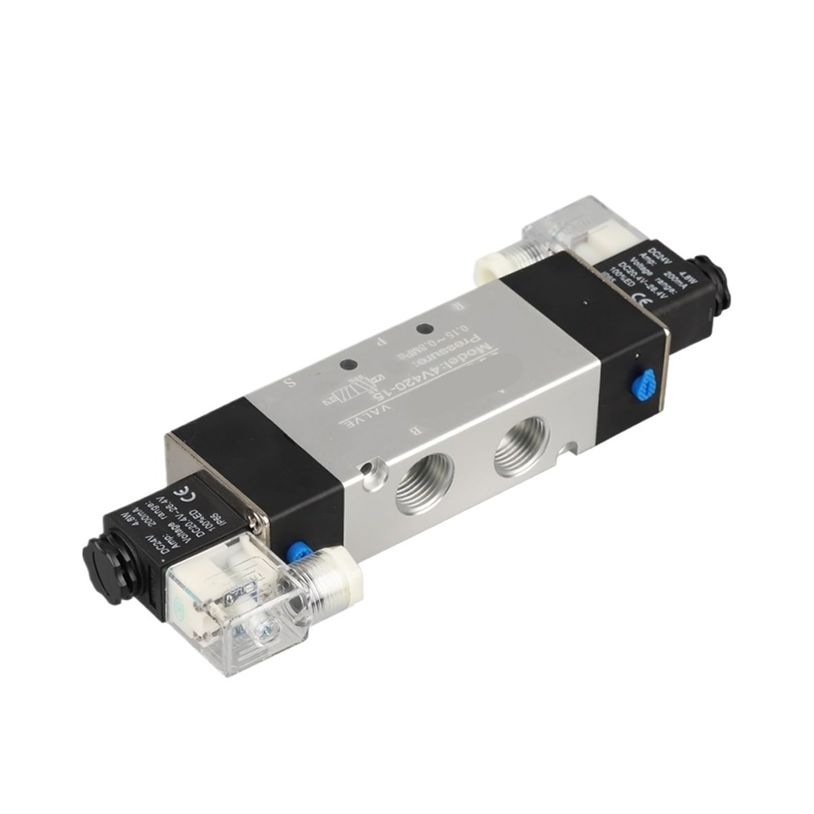 Electroválvula neumática 4V420-15 de 5/2 vías y doble bobina, válvula de control de aire for sistemas de automatización industrial(AC110V)
