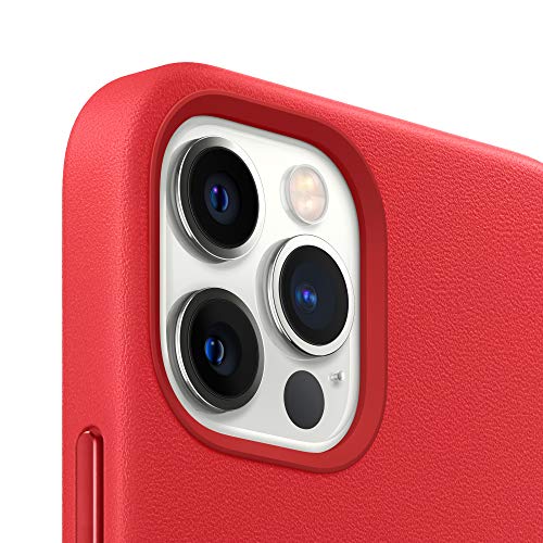 Image of Apple iPhone 12 Pro Max Leather Case with MagSafe - (Product) RED