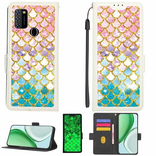 Kinetijy Coque Compatible pour Epik One Mio Pro X655 4g Coque Étui Housse Case Support [avec Film Protecteur HD d'une dureté de 9H] [Blocage RFID][Paillettes...
