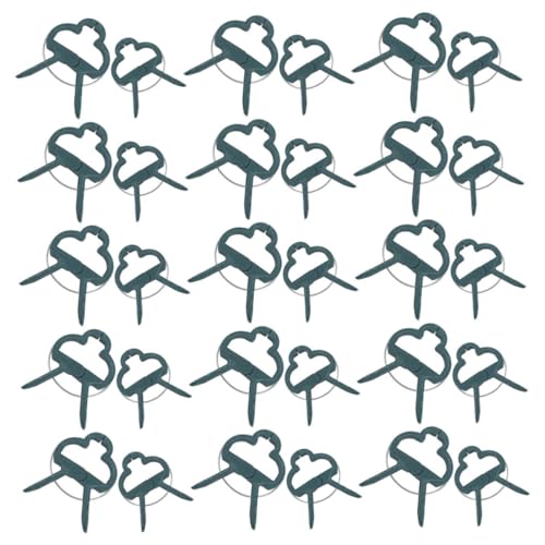 Happyyami 50 Piezas Clip De Planta Clips De Apoyo Clip De Soporte De Flores Clips para Planta Clip De Soporte De Vástago Clips De Tallos De Tomate Clips De Vid De Flor Green Educación Física