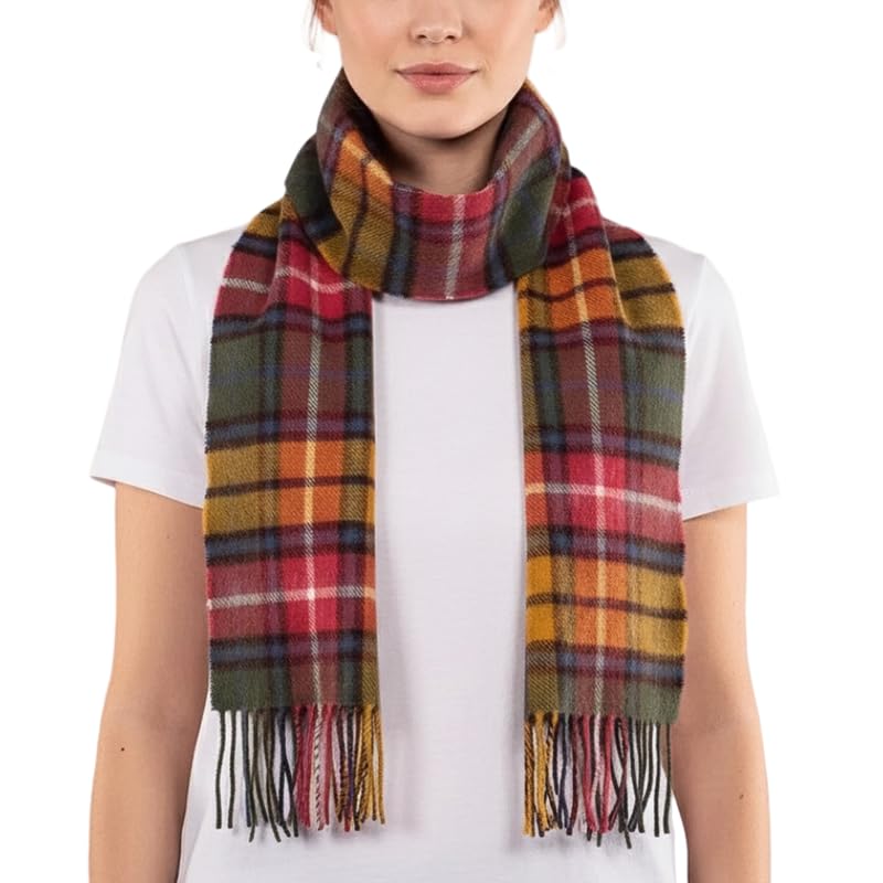 Scarf - Scottish Tartans - 100% Lambswool - Extra Long Scarves - 24 * 180 cm - Made in Scotland
