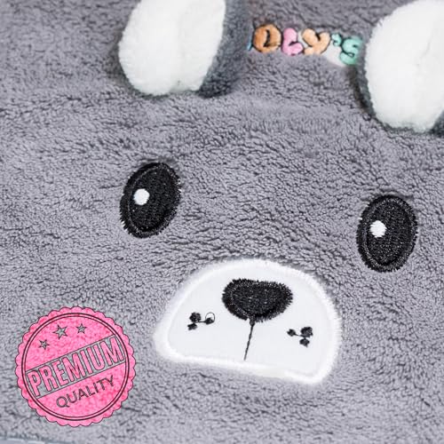 Image of Ioly's Hooded Baby Bath Towels for Newborn Essentials 41 inch Set of 2 Towels with Hood for Kids Babies Toddler Infant (Large) Baby Towel Cosas para Bebes recien nacidos Bath Items (White and Gray)