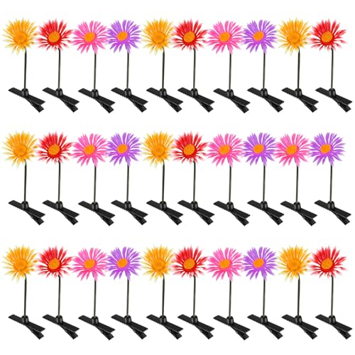 30 Pcs Bean Sprout Hair Clips Plant Styles,Daisy