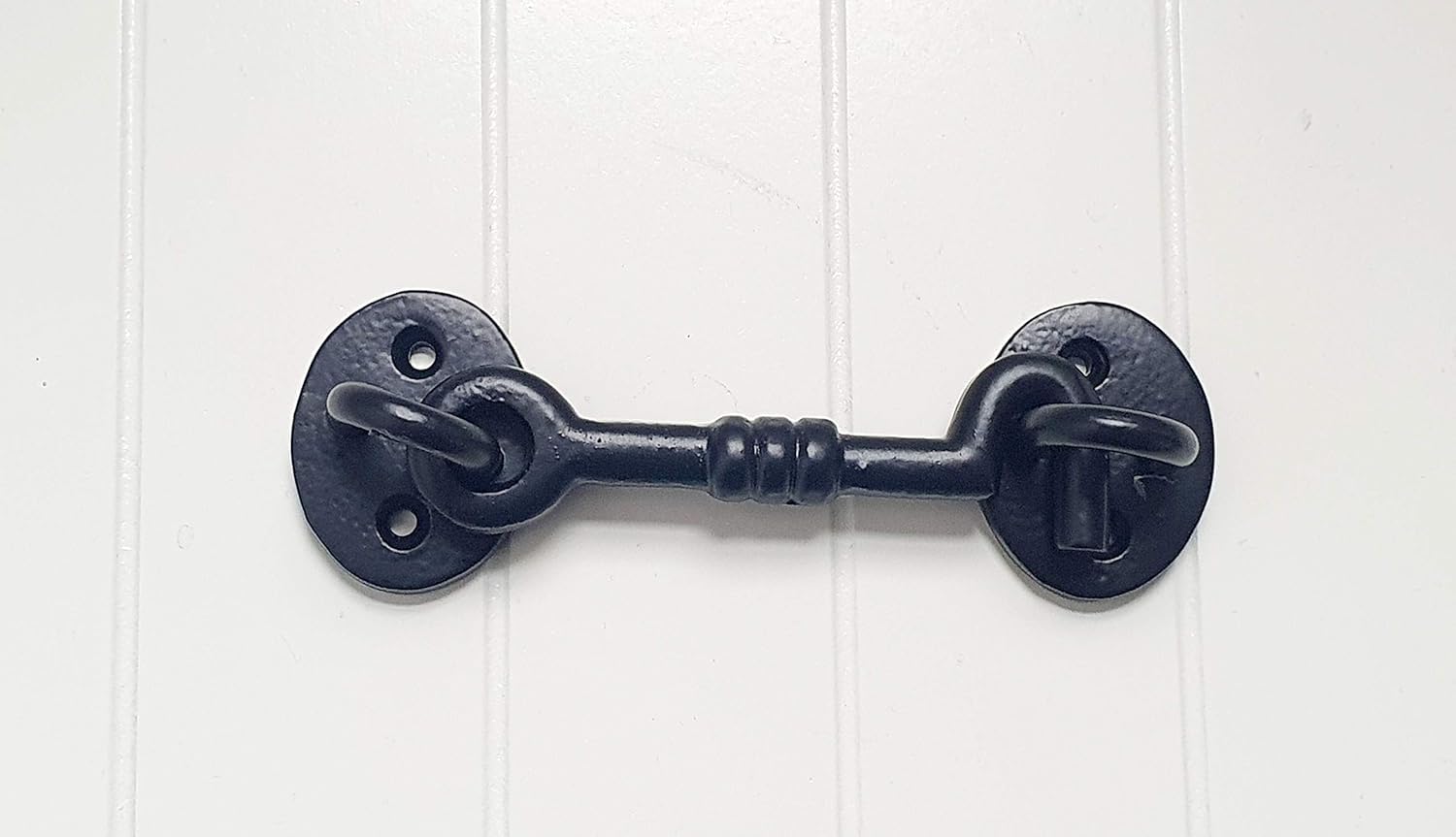 Manor Black Knotted Door Gate Shed Cast Iron Cabin Hooks 100Mm 4"