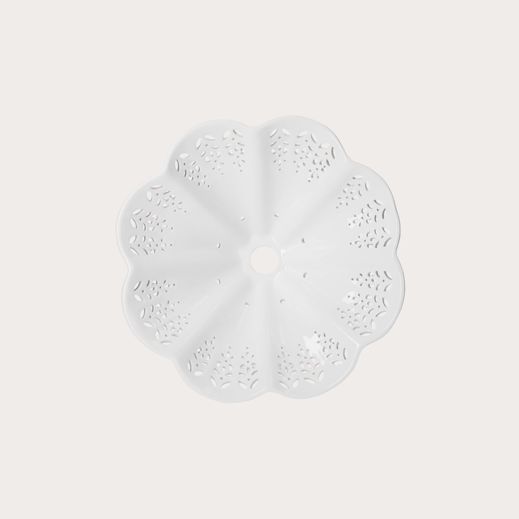 KEYHOMESTORE | Paralume in Ceramica Bianca Traforata Ø 38 cm