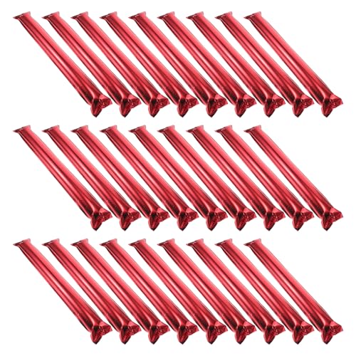 Milisten 32 Bâtons Gonflables de 60 Cm en Aluminium Rouge, Générateurs de Bruit Réutilisables pour Événements Sportifs, Pom-Pom et Cheerleading, Pack de 32 Pièces pour Soutien D’équipe