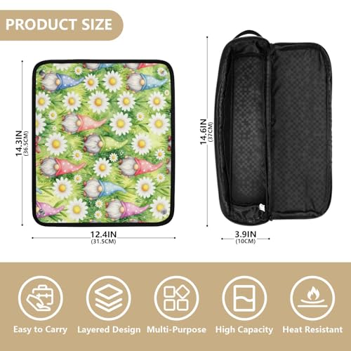 Estuche 2 en 1 para planchas y rizadores de viaje y tapete resistente al calor doble capa para herramientas calientes como planchas, rizadores, volumizador y estilizador de cabello miniatura 4