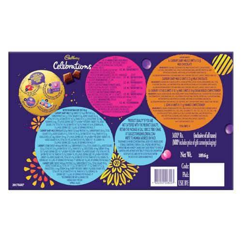 Image of Cadbury Celebrations Chocolate Combo Diwali Gift Pack with Greeting Card and Diya, 189.6 g