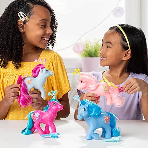 Basic Fun My Little Pony Himmlische Ponys – Polaris, Retro-Pferdespielzeug für Mädchen und Jungen, 40-jähriges Jubiläum weiße Pony-Figur… – Ansicht 6