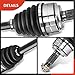 A-Premium Pair (2) Front CV Axle Shaft Assembly Compatible with Honda Accord 2008-2014 2.4L, Civic 2014 1.8L & Acura TSX 2009-2013 2.4L, Driver and Passenger Side, Replace# 44306TA0A50, 44305TA0A50