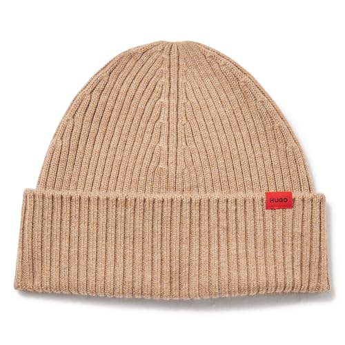 Bonnet Hugo Small Logo homme protégez vos oreilles du froid en maille côtélée