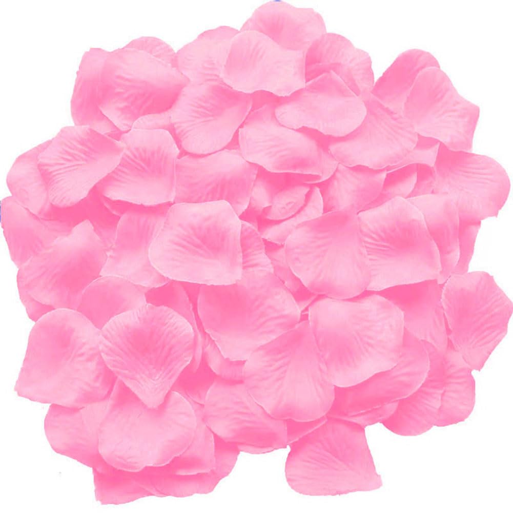 3000 Stück Künstliche Rosenblätter Rosa,Deko Rosenblätter Romantische Rosenblüten Geschenk schöne Blütenblätter für Hochzeit, Valentinstag, Geburtstag Party Dekoration, Artificial Rose Petals Flowers