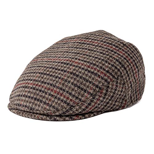 Image of FEINION Men's Wool Tweed Newsboy Ivy Cap Gatsby Golf Flat Hat