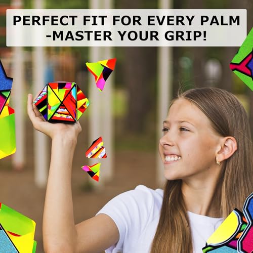 Image of Shashibo DODECA Magnetic Puzzle Cube, Sensory Fidget Toy for Adults & Kids, Stress Relief Fidget Toy for All Ages, Cool Fidget Toys for Desk, Shape Shifting Box, 100+ Possible Shapes