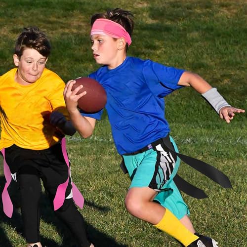 Cinturones de fútbol con bandera rosa juego de deporte escolar para niños y jóvenes 6