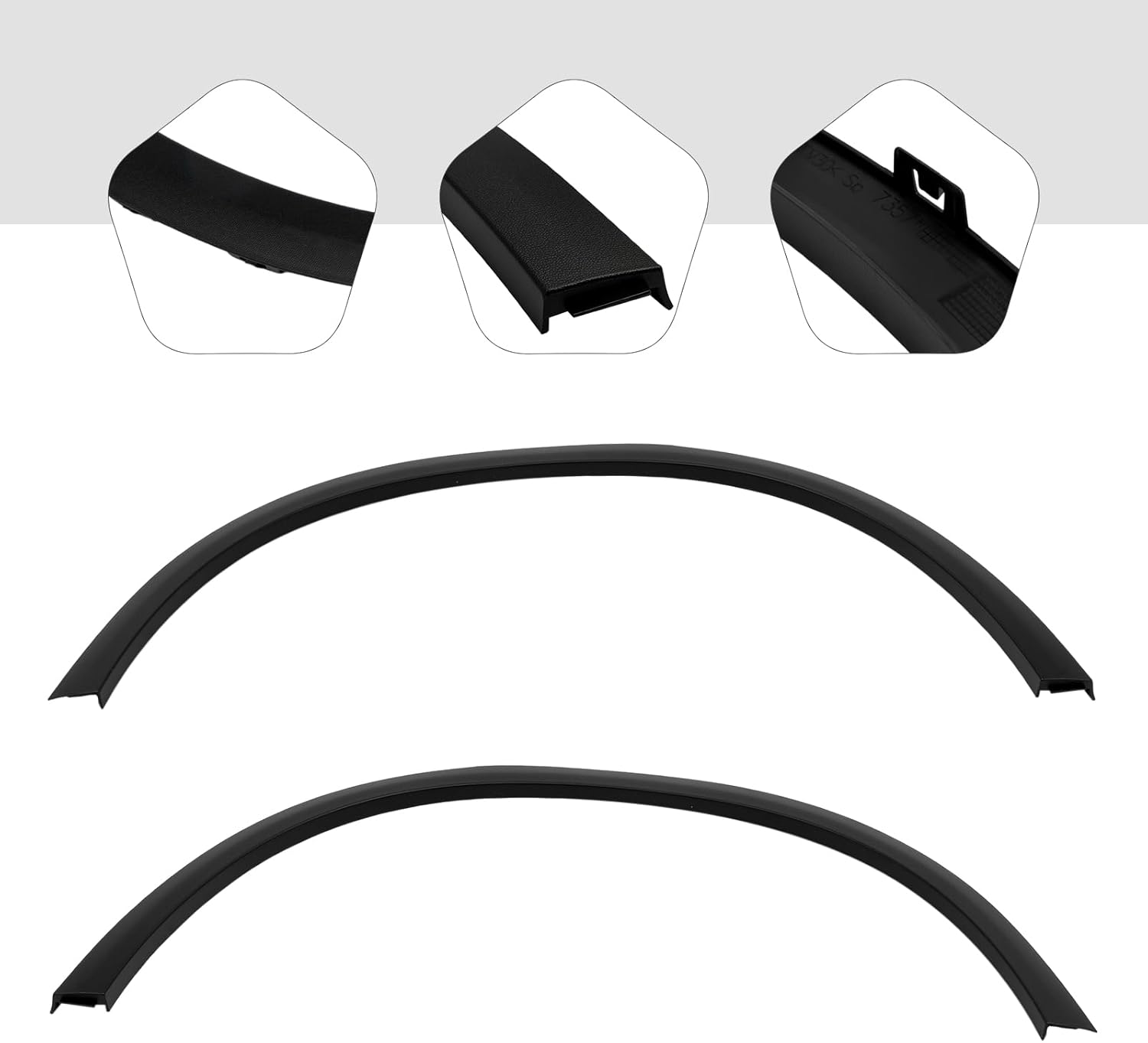 Rear Fender Trim Set Compatible with Mercedes Benz GLC300 4Matic Base 2016 2017 2018 2019 2020 2021 2022 Set of 2 Rear Left & Right Fender Trims 2Pcs Rear Fender Trims 2538850822 2538850722