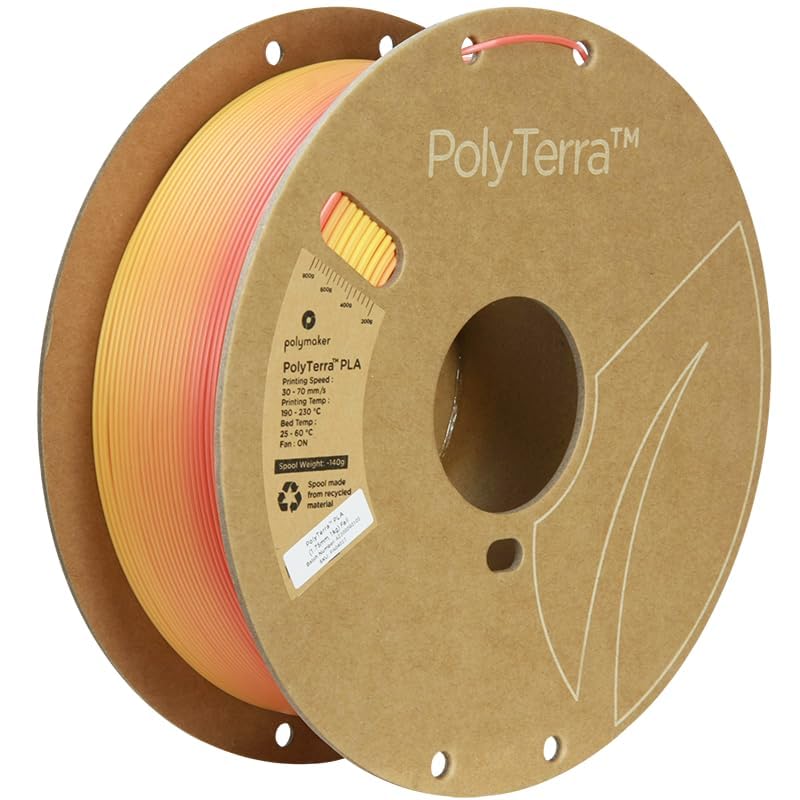 PolyTerra Matte PLA Filament 1.75mm - Red Multicolor Gradient, 1kg-image-38