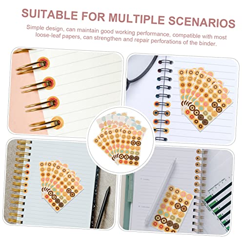 Magiclulu 1400 Pcs Binder Hole Protector Circle Stickers Donut Decor Adhesive Stickers Colorful Loose-Leaf Paper Stickers Binder Hole Reinforcement Stickers Adhesive Paper Hole Stickers Ring #TOP3