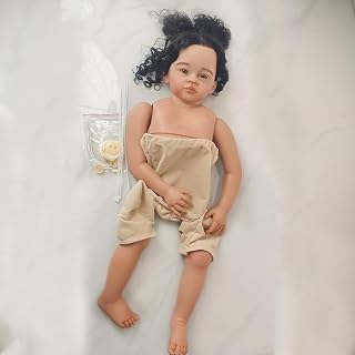 BALOLO 30inch Artist Painted Kit Reborn Baby Doll Kits with Cloth Body and Soft Vinyl Mold Sets Realistic Baby Dolls Lovely Baby Making Doll Parts DIY Your Own