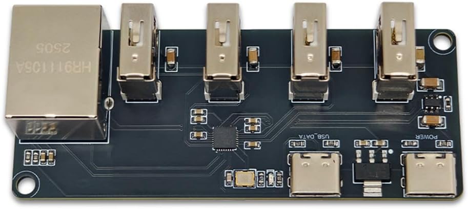 CH339F USB to RJ45 Ethernet Hub Module USB2.0 Extender 4-Channel Network Card Driver Plug and Play