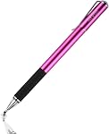Mixoo Stylus Pen for Touchscreen, 2-in-1 Disc and Fiber Tip Sensitivity and Precision, Stylus for iPad, iPhone Tablet Phone Chromebook All Touch Screens Devices, Black