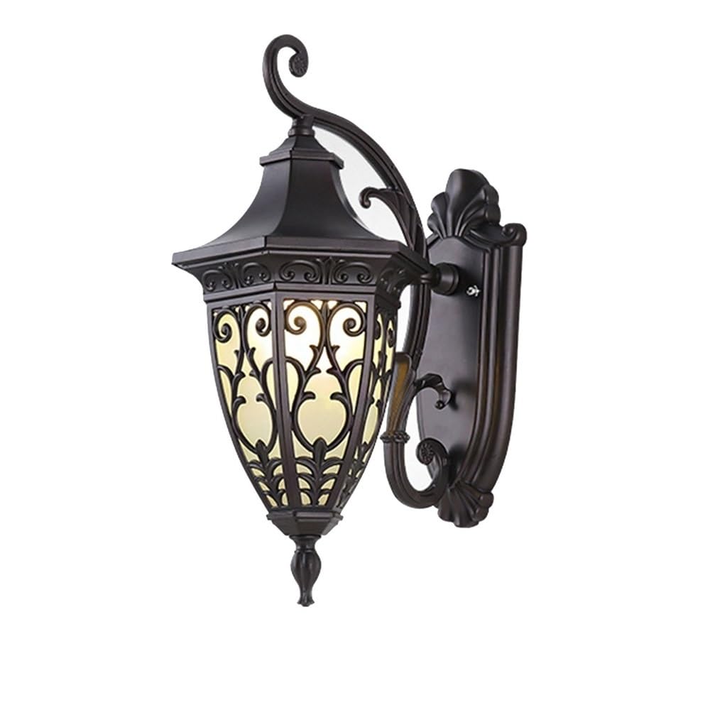 OZBMA Vintage Aluminum Wall Light Frosted Glass Shade Sconce Outdoor Waterproof Lamp for Corridor Porch Patio Aisle Garage Staircase