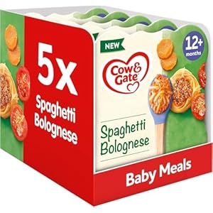 Cow & Gate Spaghetti Bolognese Baby Food Meal, 12+ Months, 230g (Pack of 5)