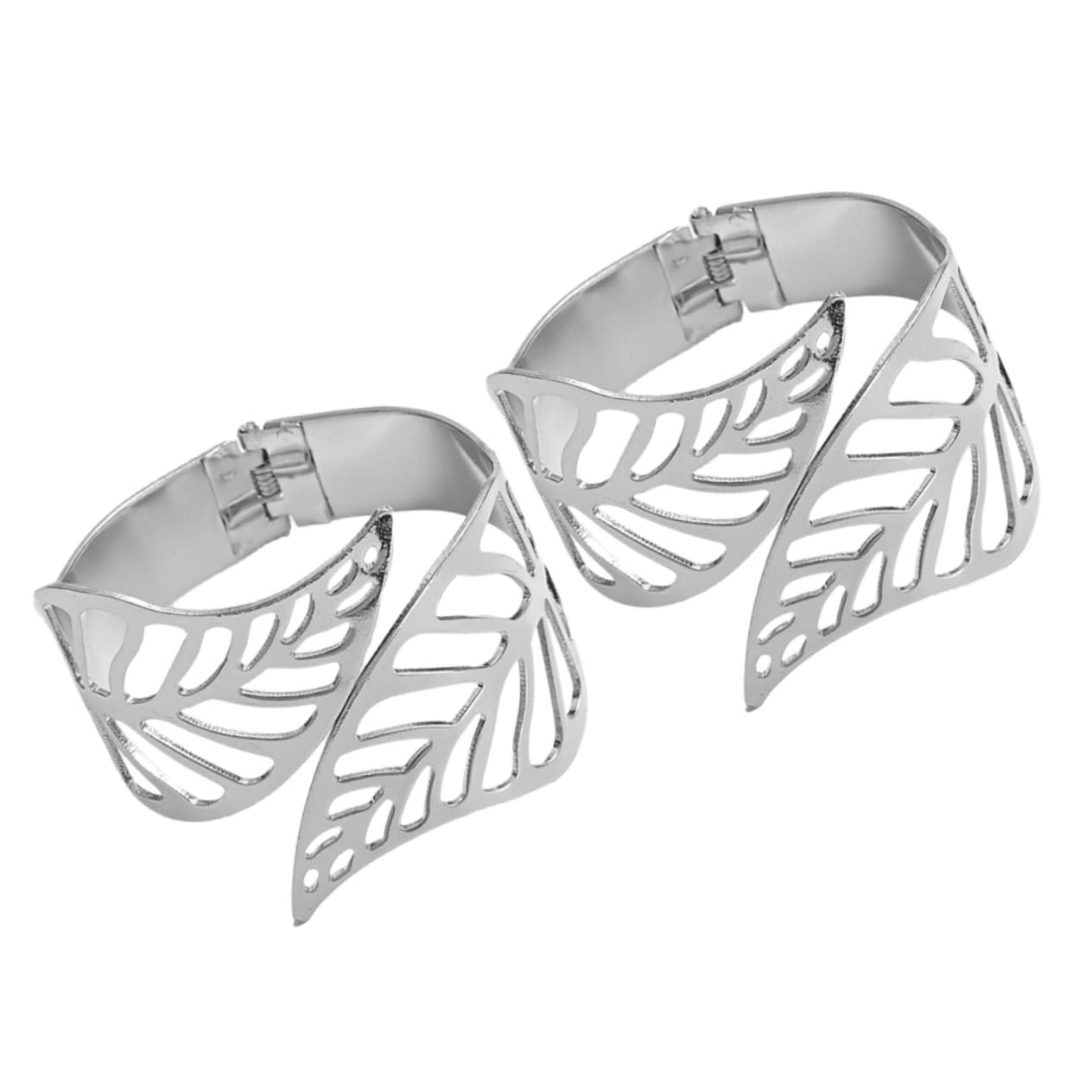Embrasses de Rideaux En Forme de Feuilles, 10 Pièces, Clip de Rideau En Feuilles, Décor Du Moyen-Orient, Rideaux Métalliques, Produit Fini, Embrasses de Rideaux En Métal En Alliage/Argent * 5