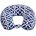 World's Best Feather Soft Microfiber Neck Pillow, Cobalt Blue Trellis