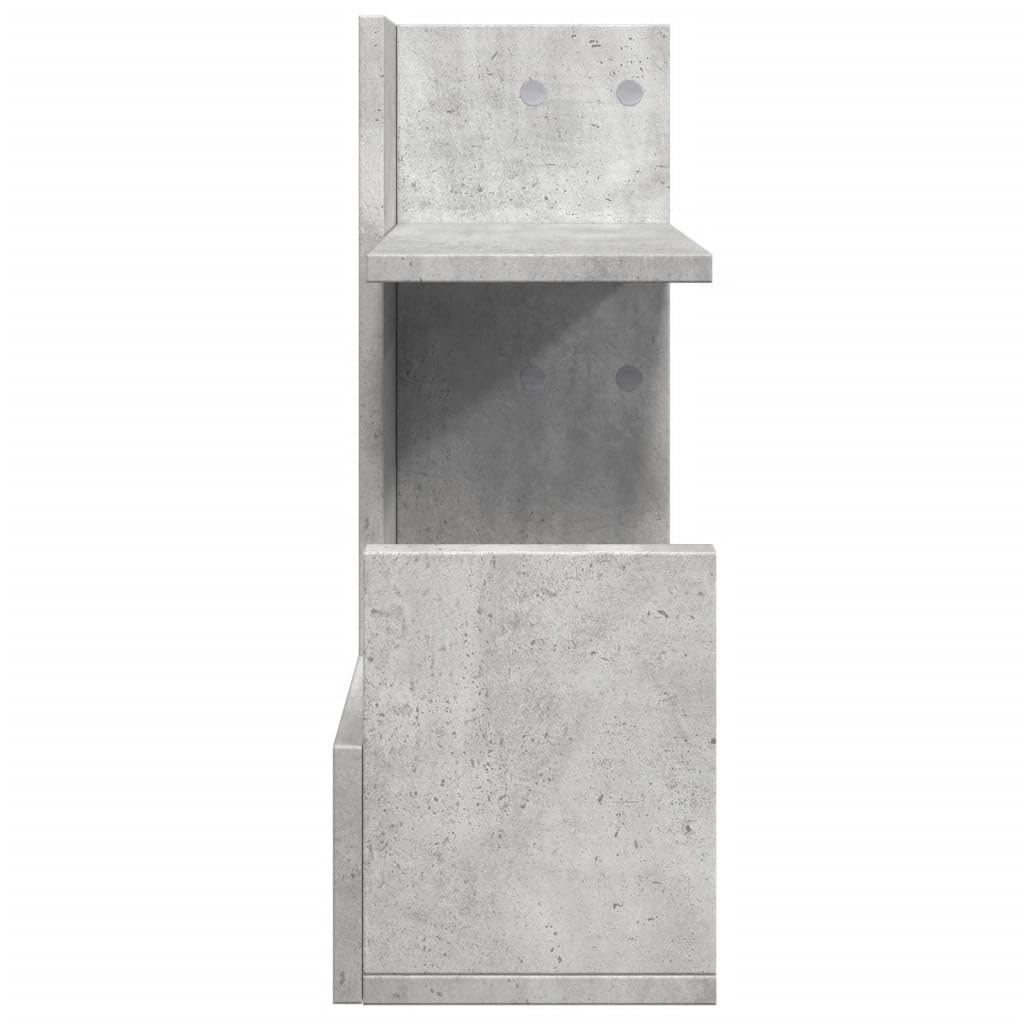 Organizer Scrivania Grigio Cemento 49x20x52,5 cm Multistrato,Organizer da scrivania in Legno Fai da Te da Te per cancelleria, Grande capacità,per casa, Ufficio e Scuola