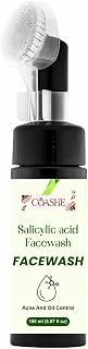 COASHE 2% Salicylic Acid Face Wash with Brush, Liquid, 150ml, Acne and Oil Control, Paraben Free, for All Skin Types Price In India