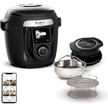 Moulinex Cookeo Wi-Fi with Extra Crisp, Multicooker 14 Cooking Modes, Pressure Cooking, Air Fryer, Easy Recipes Step by Step, CE96X8F0