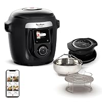 Moulinex Cookeo Wi-Fi mit Extra Crisp, Multicooker 14 Kochmodi, Druckkochen, Air Fryer, einfache Rezepte Schritt für Schritt, CE96X8F0