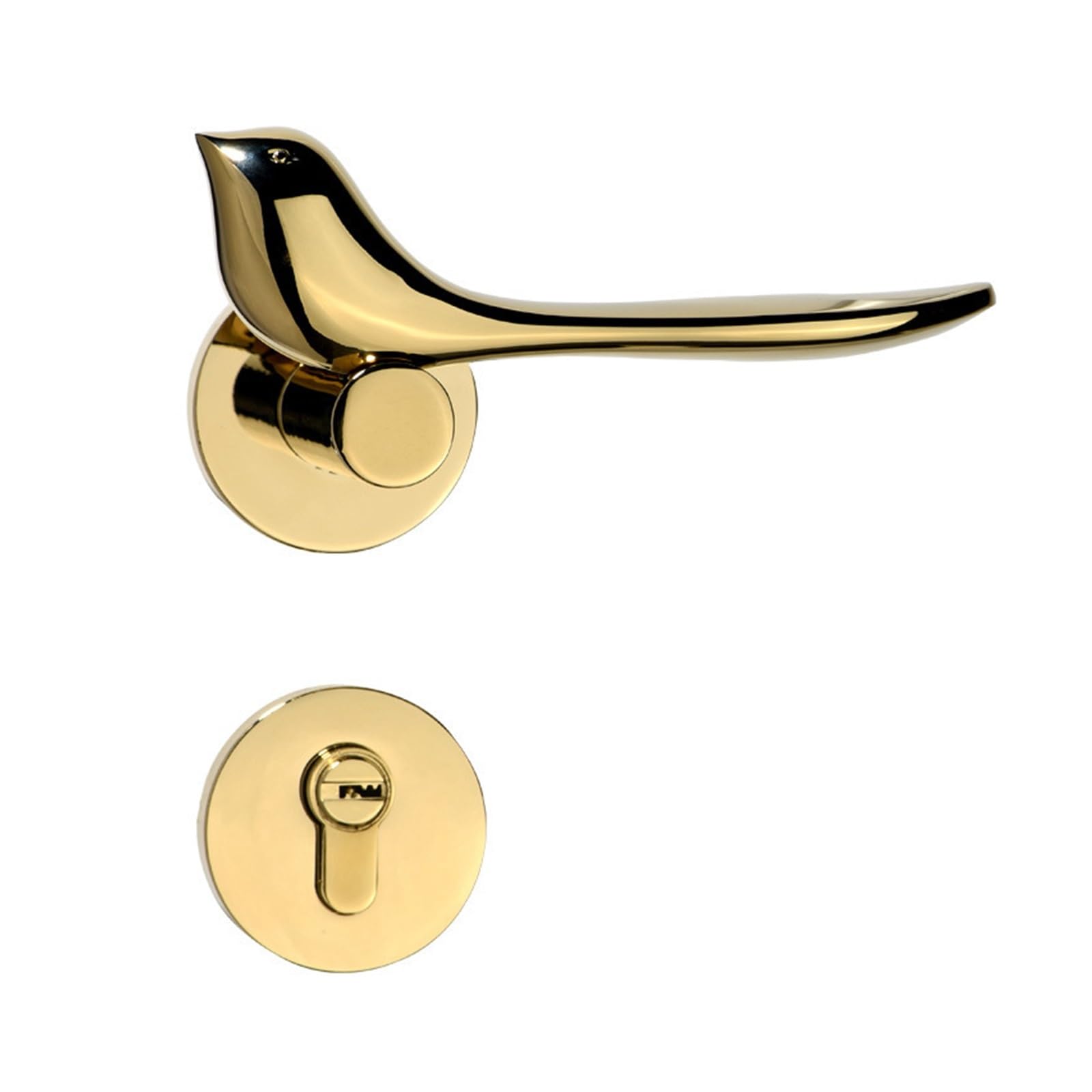 Magnetyczny Cichy Zamek Sypialnia Uchwyt | Magnetyczna sypialnia Cichy Uchwyt(A bright gold silent without key)