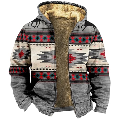 Veste zippée homme REPALY : sweat à capuche polaire sherpa chaud pour l'hiver