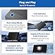 Gbformat Festplatten Dockingstation, USB C/USB 3.0 SATA HDD Festplatten Docking Station für 2,5/3,5 Zoll SATA HDD/SSD, 6Gbps Festplatten-Adapter mit 12V/2A Netzadapter, UASP