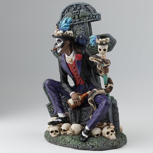 Estatua de Poliestireno pintada a mano Baron Samedi 7.5 pulg miniatura 6