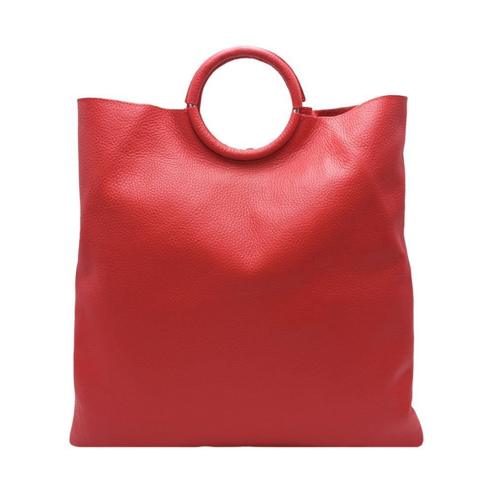 FrasiBags Borsa Sacca in Pelle, Borsa da Donna, Borsa a Mano Donna, Borsa Sacca con Manico Tondo Made in Italy