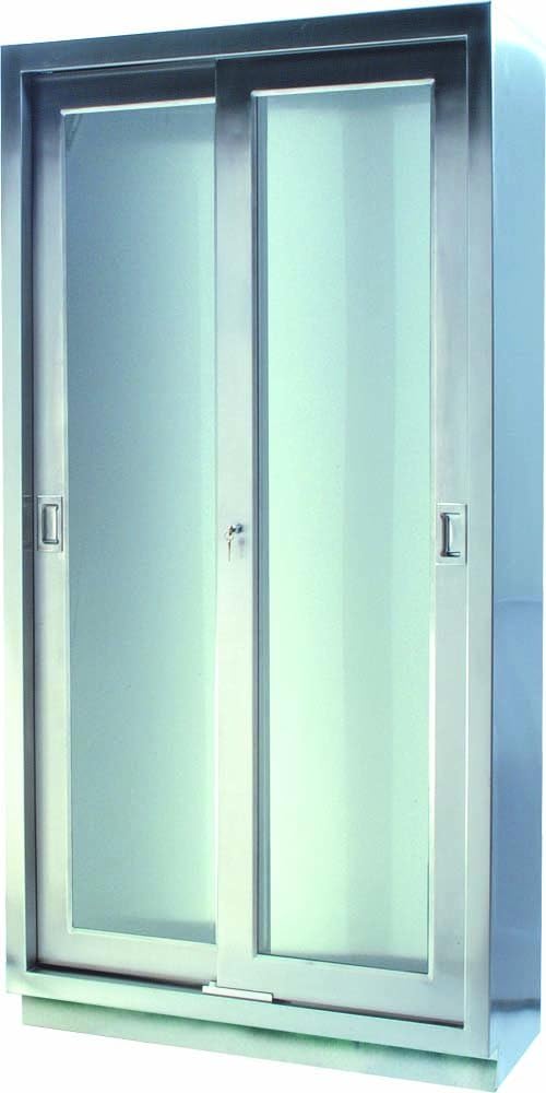 Hinged Solid Door Storage Cabinet, 23" W x 24" L x 84" H
