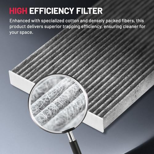 BDFHYK CF10553 Cabin Air Filter w/Activated Carbon Compatible with Nissan 2005-2012 Pathfinder, 2012-2015 NV1500/NV2500/NV3500, 2005-2015 Xterra, 2005-2021 Frontier, Compatible with Suzuki Equator