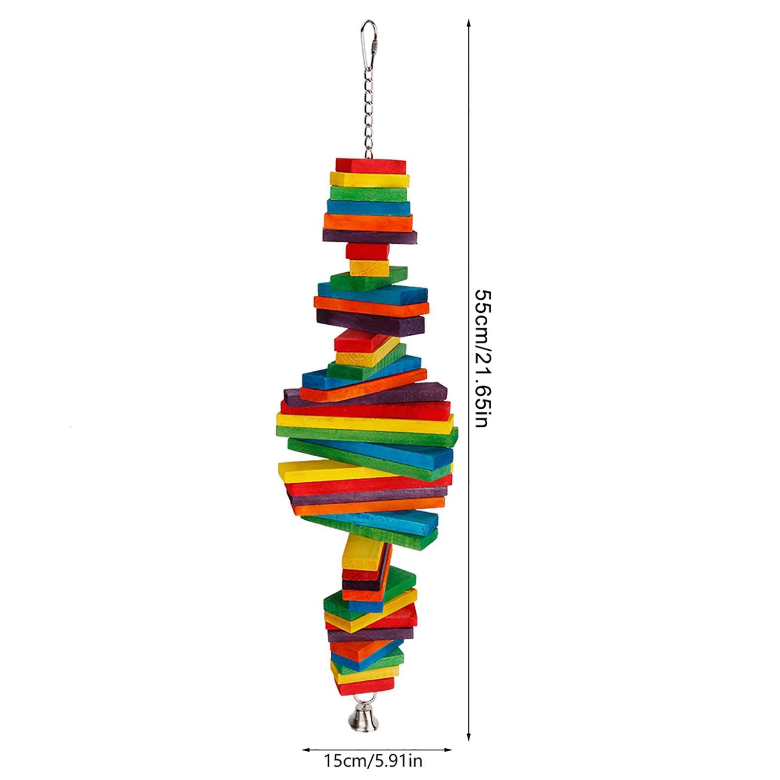 Buntes Vogelspielzeug aus Holz for Aufhängen, Schaukel, Papagei, Kauzubehör, zufällige Farbe for Ziervögel/1328