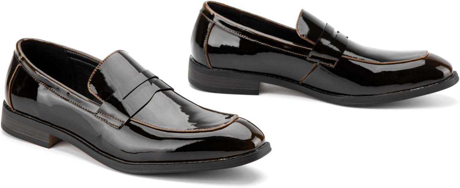 JITAI Mens Velvet Loafers Dress Shoes Loafers for Men Tuxedo Suit Shoes - Image 4