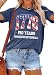 SFHFY 250 Anniversary USA Shirt Women: 4th of July Shirts American Flag Tshirt Patriotic Tee Independence Day Top