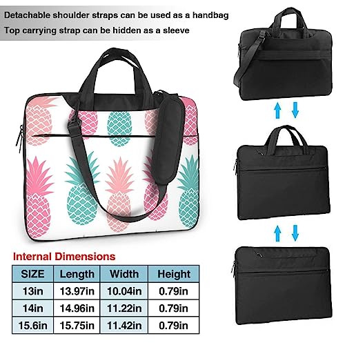 Sac ordinateur portable imprimé ananas avec sangle amovible