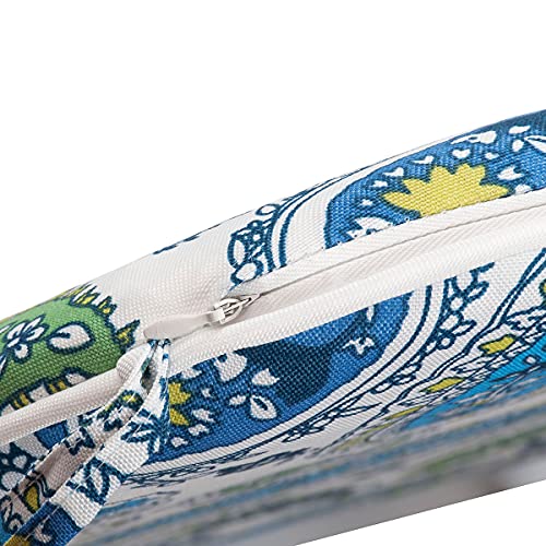 In4 Care Set Of 4 Indoor Outdoor Seat Cushions 16X17 Inch, All Weather Patio Chair Pads U-Shape, Office Patio Furniture Chairs Home Garden Use-Blue Tamara Paisley #TOP3