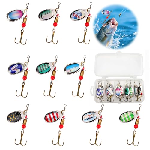 NYVOR 11 Pièces Cuillères de Pêche Spinner Leurres,...