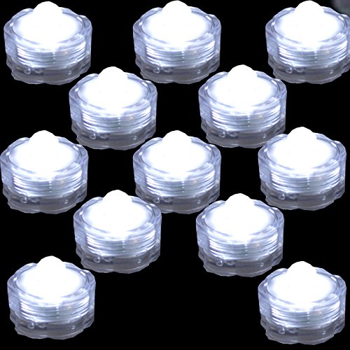 led light centerpiece - Jytrend Sumbersilbe Led Lights, Waterproof Tea Lights for Centerpieces, Wedding , Party (12 Set, White)
