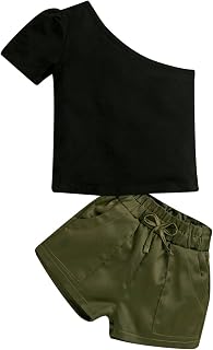 Roupas fofas para meninas adolescentes verão infantil meninas sem mangas top preto conjunto de duas peças (preto, 2-3 anos)